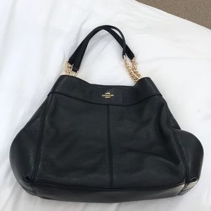 Brand new  soft black leather coach purse